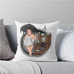 Jessica and Roger Rabbit as the Munsters Throw Pillow