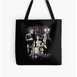 The Munsters Monsters All Over Print Tote Bag