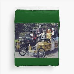 The Munsters Family with Munster Koach and Dragula Duvet Cover