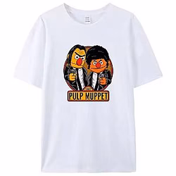 Breathable Sesame Street White DTNK0705 The Muppets T-Shirts