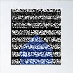The National (Band) Logo (Sleep Well Beast) and Lyrics Poster