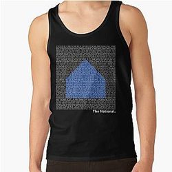 The National (Band) Logo (Sleep Well Beast) and Lyrics (White) Tank Top