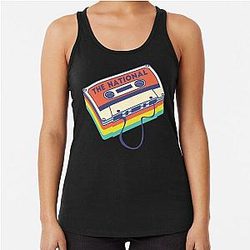 The National Band Logo Cassette Deck   Racerback Tank Top