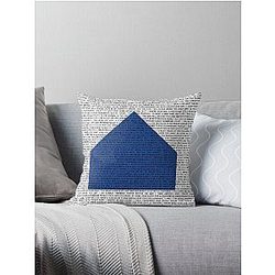 The National (Band) Logo (Sleep Well Beast) and Lyrics (Black) Throw Pillow