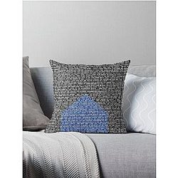The National (Band) Logo (Sleep Well Beast) and Lyrics Throw Pillow