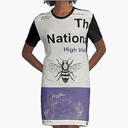 The National - High Violet Graphic T-Shirt Dress