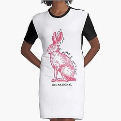 you said it would be painless.  The National, -quot-Pink Rabbits-quot-    Graphic T-Shirt Dress