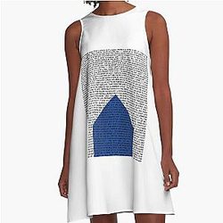 The National (Band) Logo (Sleep Well Beast) and Lyrics A-Line Dress