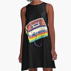 The National Band Logo Cassette Deck   A-Line Dress