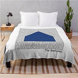 The National (Band) Logo (Sleep Well Beast) and Lyrics (Black) Throw Blanket