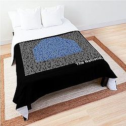 The National (Band) Logo (Sleep Well Beast) and Lyrics (White) Comforter