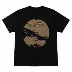 Distressed Brown Moon Black Graphic Tee LA2907 The National T-Shirts