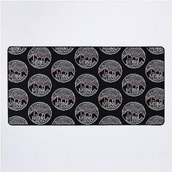 The National line art   Desk Mat