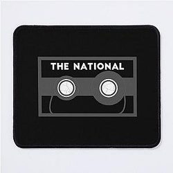 The National Band Logo Cassette Tape Distressed Mouse Pad