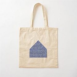 The National (Band) Logo (Sleep Well Beast) and Lyrics (White) Cotton Tote Bag