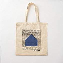 The National (Band) Logo (Sleep Well Beast) and Lyrics (Black) Cotton Tote Bag