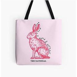 you said it would be painless. - The National, "Pink Rabbits"  All Over Print Tote Bag