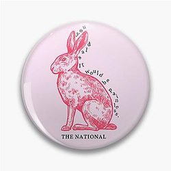 you said it would be painless. - The National, "Pink Rabbits"  Pin