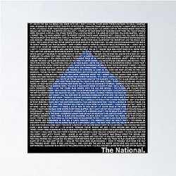 The National (Band) Logo (Sleep Well Beast) and Lyrics (White) Poster