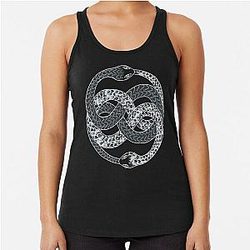 AURYN uroboros. Snake biting it's own tail. Neverending story. Racerback Tank Top