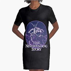 Music Vintage The Neverending Story Gift Music Fans Graphic T-Shirt Dress