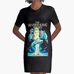 Needed Gifts The Neverending Story Poster Artwork Graphic For Fans Graphic T-Shirt Dress