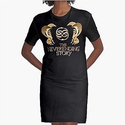 The Neverending Story Sphinx Gate Graphic T-Shirt Dress