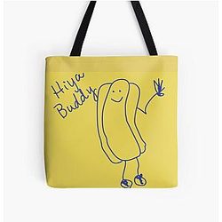 The Office Bags - The Office "Hiya Buddy" Sticky Note  All Over Print Tote Bag RB1801