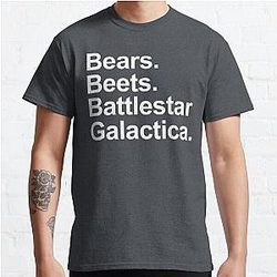 The Office T-Shirts - Bears Beets Battlestar Galactica Shirt - The office Shirt.  Classic T-Shirt RB1801