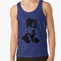 The Office Tank Tops - The Office Prison Mike -  Steve Carrell Tank Top RB1801
