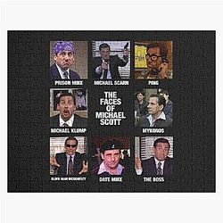 The Office Puzzles - The Office T-ShirtThe Faces of Michael Scott - The Office  Jigsaw Puzzle RB1801