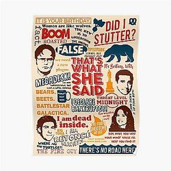 The Office Posters - All the Best Quotes from The Office - "That's What She Said"! Poster RB1801