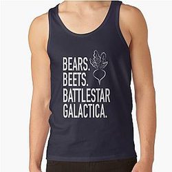 The Office Tank Tops - Bears. Beets. Battlestar Galactica. T-Shirt, Dunder Mifflin, Dwight Schrute, Beet Farm Tank Top RB1801