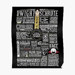 The Office Posters - The Wise Words of Dwight Schrute (Dark Tee) Poster RB1801