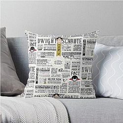 The Office Pillows - The Wise Words of Dwight Schrute (Light Tee) Throw Pillow RB1801