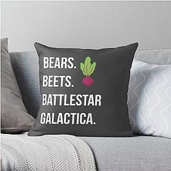 The Office Pillows - Bears. Beets. Battlestar Galactica. - The Office Throw Pillow RB1801