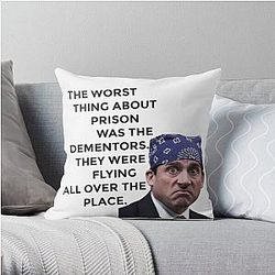 The Office Pillows - Prison Mike/Michael Scott - The Office US Throw Pillow RB1801