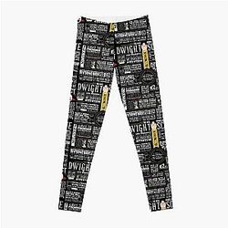 The Office Leggings - The Wise Words of Dwight Schrute (Dark Tee) Leggings RB1801