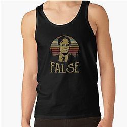 The Office Tank Tops - Office TV Series Dwight Schrute False Vintage Graphic Tank Top RB1801