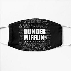The Office Face Masks - The Office™ Quotes Dunder Mifflin Inc.  Flat Mask RB1801
