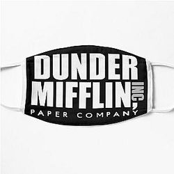 The Office Face Masks - The Office Dunder Mifflin Paper Company Inc Flat Mask RB1801
