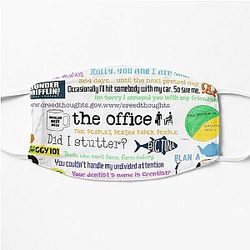 The Office Face Masks - The office collage Flat Mask RB1801