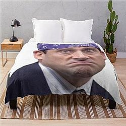The Office Blanket - prison mike Throw Blanket RB1801