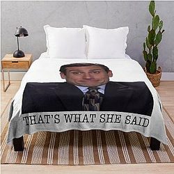 The Office Blanket - Michael Scott That's What She Said Prison Mike Throw Blanket RB1801