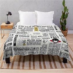 The Office Blanket - The Wise Words of Dwight Schrute (Light Tee) Throw Blanket RB1801