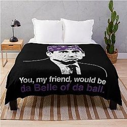 The Office Blanket - Prison Mike - Da Belle of Da Ball Throw Blanket RB1801