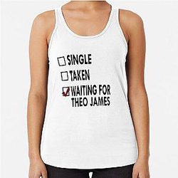 Waiting for Theo James Racerback Tank Top