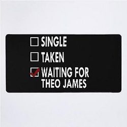 Waiting for Theo Desk Mat