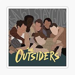 The Outsiders album cover with stickers