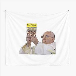Pope Holding The Program Tapestry